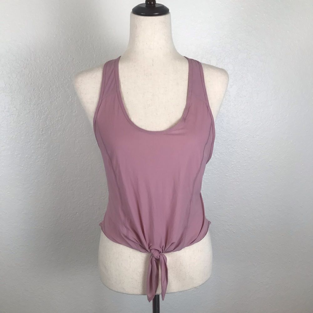 Lululemon Athletica Mauve Knot Front Crisscrosstank Top S
